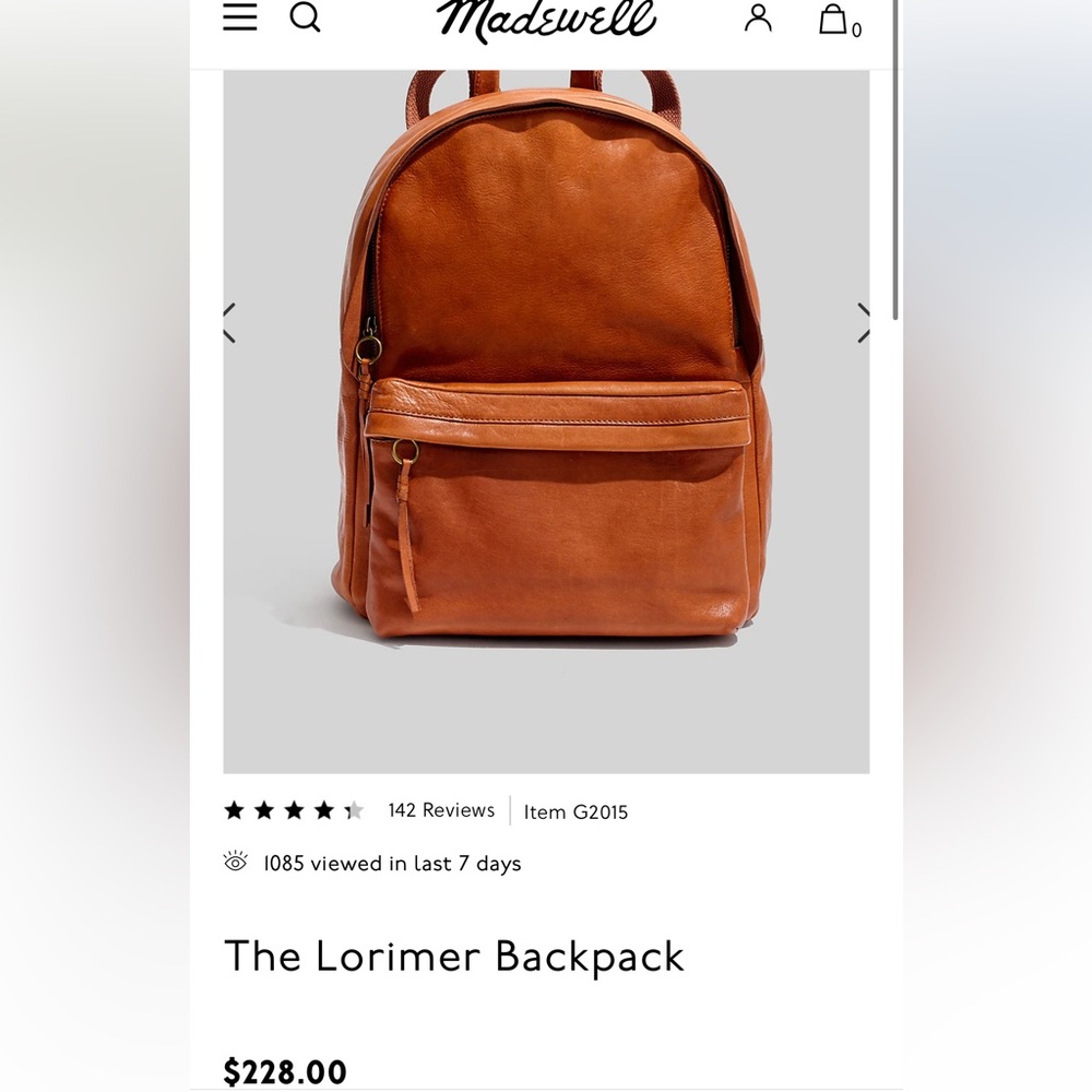Madewell Lorimer Leather backpack